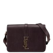 Pre-owned Leather shoulder-bags Yves Saint Laurent Vintage , Purple , ...