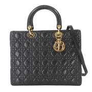 Pre-owned Leather dior-bags Dior Vintage , Black , Dames