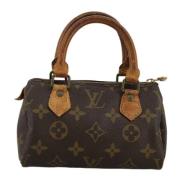 Pre-owned Canvas handbags Louis Vuitton Vintage , Brown , Dames