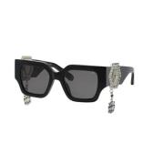 Zwarte Rook Zonnebril Philipp Plein , Black , Dames