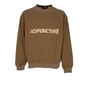 Khaki Shadow Bear Crewneck Sweatshirt Acupuncture , Green , Heren