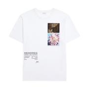 Wit Grafisch Print Crew Neck T-shirt Dries Van Noten , White , Heren