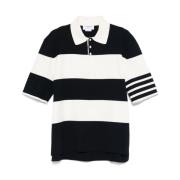 Blauw Poloshirt met Handtekeningdetails Thom Browne , Multicolor , Her...