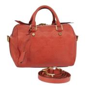 Pre-owned Leather handbags Louis Vuitton Vintage , Orange , Dames