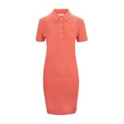 Polo Jurk met Knoop voor Dames Lacoste , Orange , Dames