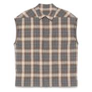 Geruite Flanellen Mouwloze Shirt Grijs Rick Owens , Gray , Heren