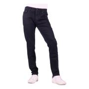 Zwarte Slim Fit Jeans met knoopsluiting Dondup , Black , Heren