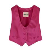 Mouwloze knoopsluiting damesvest Aniye By , Pink , Dames