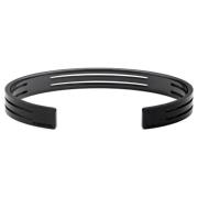 Geperforeerde lintarmband Le Gramme , Black , Unisex