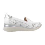 Stijlvolle Loafers met Uitgesneden Design Pitillos , White , Dames