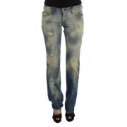 Elegante Slim Bootcut Jeans Roberto Cavalli , Blue , Dames