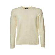 Ronde Hals Sweater in Roomwit Drumohr , Beige , Heren