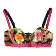 Bloemen Zijde Blend Bustier Crop Top Dolce & Gabbana , Multicolor , Da...