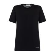 T-shirt met logo Jil Sander , Black , Dames