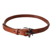 Bruin Leren Taille Riem met Gesp Ermanno Scervino , Brown , Dames