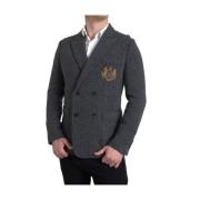 Elegant Kasjmier Blazer Dolce & Gabbana , Gray , Heren