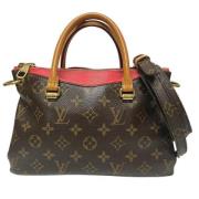 Pre-owned Canvas handbags Louis Vuitton Vintage , Red , Dames