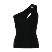 Zwarte Tanktop met Uitgesneden Detail Federica Tosi , Black , Dames