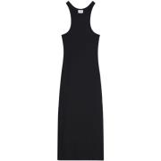 Zwarte Katoenen Jurk voor Vrouwen Courrèges , Black , Dames