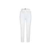 Dames Rits Haak Broek Elisabetta Franchi , White , Dames