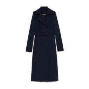 Navy Blauwe Trenchcoat voor Vrouwen Patrizia Pepe , Blue , Dames