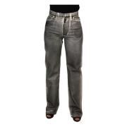 Hoge Taille Grijze Denim Elegantie Dolce & Gabbana , Brown , Dames