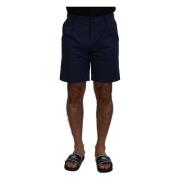 Elegante Blauwe Chino Shorts Dolce & Gabbana , Blue , Heren