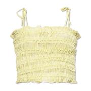 Gerimpelde camisole top Tory Burch , Yellow , Dames