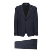 Blauw pak voor mannen Elegante stijl Lardini , Blue , Heren