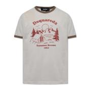 T-shirt met logo Dsquared2 , Gray , Heren