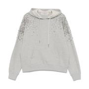 Hoodie met Kristallen Versiering Golden Goose , Gray , Dames