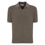 Katoenen Geribbelde Poloshirt Brunello Cucinelli , Gray , Heren