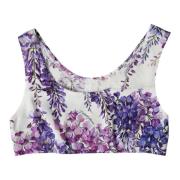 Bloemig Cropped Top Luxe Stijl Dolce & Gabbana , Multicolor , Dames