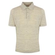 Linnen en katoenen poloshirts Brunello Cucinelli , Beige , Heren