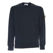 Crew Neck Sweatshirt Casual Style Stone Island , Blue , Heren