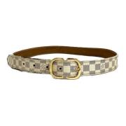 Pre-owned Canvas belts Louis Vuitton Vintage , Brown , Dames