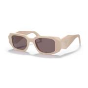 Elegante Leren Schoudertas Prada , Beige , Unisex