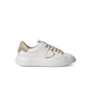 Witte Leren Sneakers voor Moderne Vrouwen Philippe Model , White , Dam...