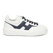 Witte Leren Sneakers met Side-H Detail Hogan , White , Heren