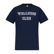 T-shirt met logo Sporty & Rich , Blue , Dames