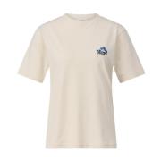 Oversized T-Shirt met Logo Print Autry , Beige , Dames