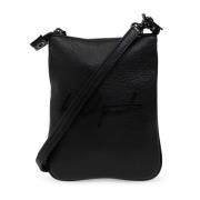 Schoudertas met logo Yohji Yamamoto , Black , Heren