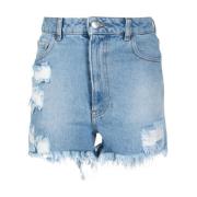 Denim Shorts voor een stijlvolle look Gcds , Blue , Dames