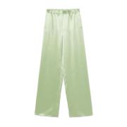 Groene elastische taillebroek avocado Valentino , Green , Dames