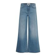 Wijde Pijp Lichtblauwe Jeans Ichi , Blue , Dames