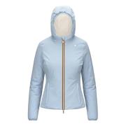 Blauwe Lily Warm Double Jas K-Way , Blue , Dames