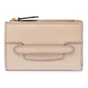 Klassieke Leren Portemonnee The Bridge , Beige , Dames