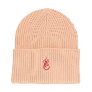 Flames Logo Beanie Peach Hat Vision OF Super , Orange , Unisex