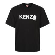 Zwart T-shirt met Boke Flower Print Kenzo , Black , Heren