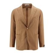 Blazer van zuivere wol en zijde Tagliatore , Beige , Heren